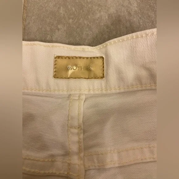 MOTHER The Rascal Ankle Snippet Whipping the Cream White Size 30 - Picture 6 of 11